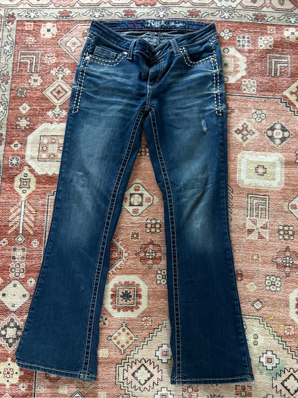 Wrangler Rock 47 Low Rise Dark Wash Women's Bootcut Jeans